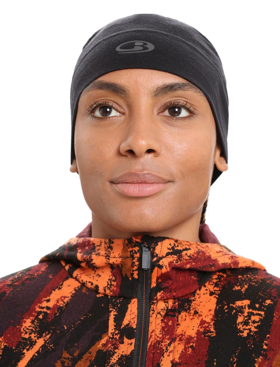 Icebreaker Unisex Merino Chase Beanie Férfi Kalap Fekete | HU 1099OKIR